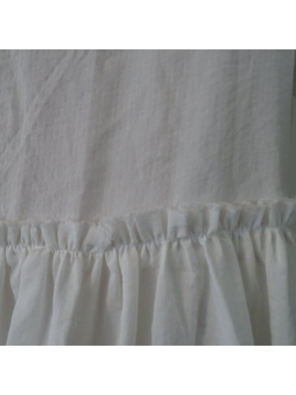 Hazel White Short Sleeve Babydoll Mini Dress Size S Lace-Up Boho Cottagecore - Picture 12 of 12